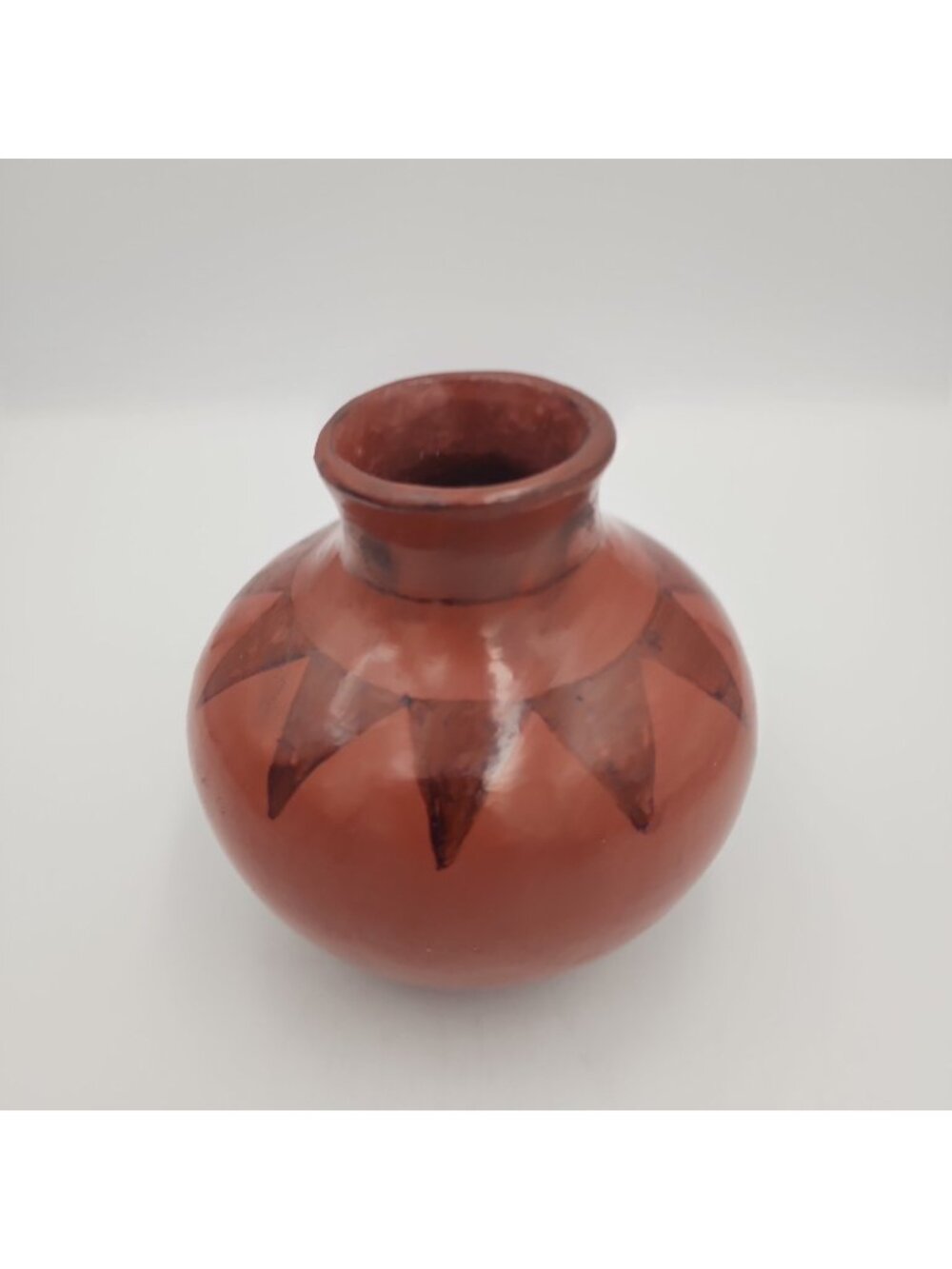 Vintage Hand-Made South Western Native American Clay Pot, 5" Tall B.J.